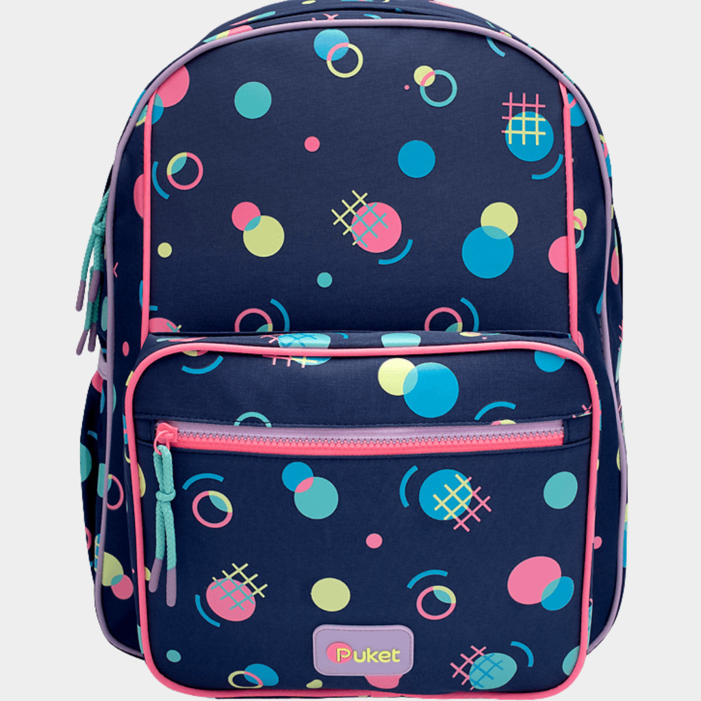 Mochila Escolar Juvenil Menina Costas Fun de Leve Azul Puket