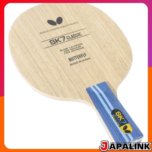 Raquete de tênis de mesa Butterfly SK7 Classic-CS com porta-canetas, estilo chinês, madeira compensada de 7 camadas, 23