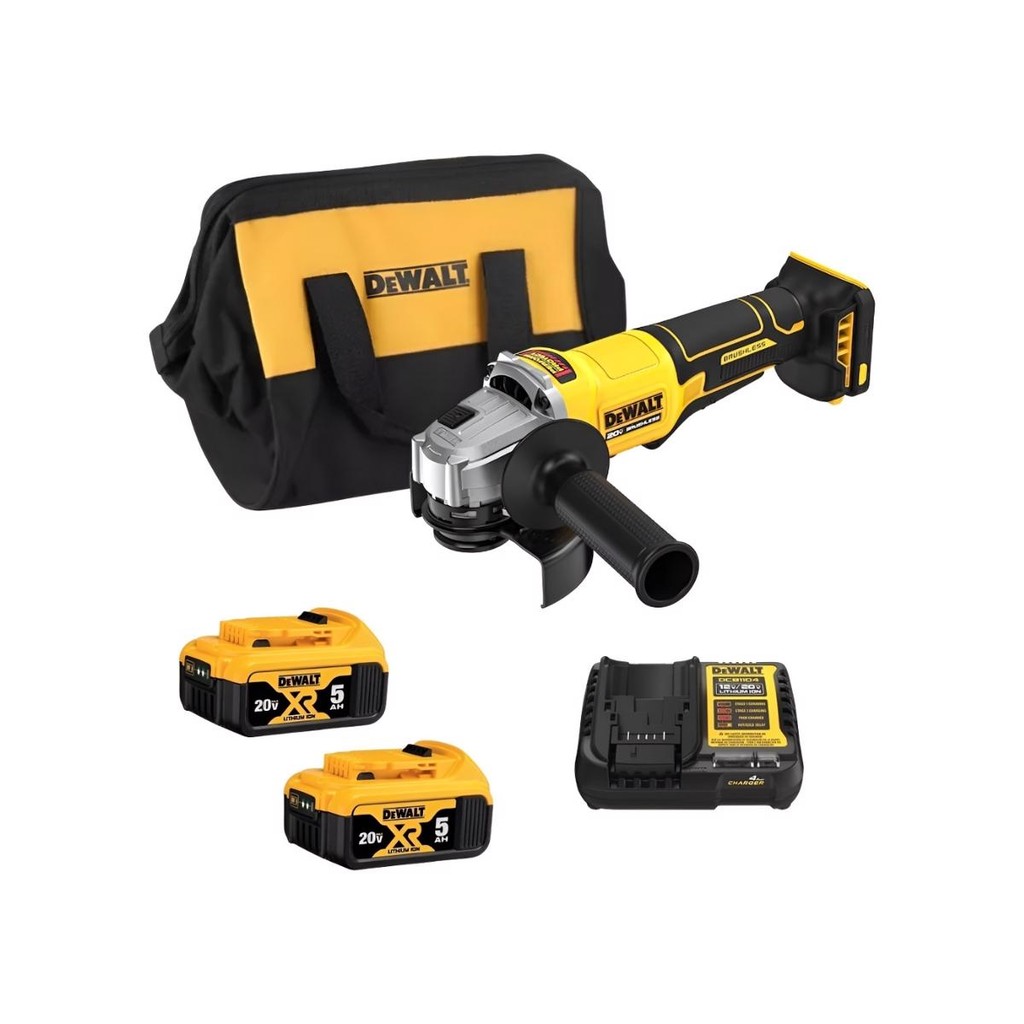 Combo Esmerilhadeira Angular Brushless Dcg408 Bolsa Dewalt Amarelo