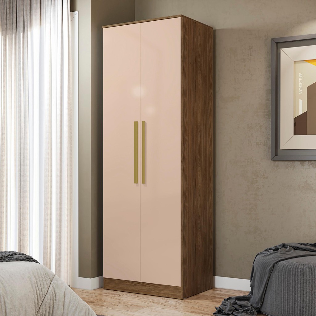 Guarda-Roupa 2 Pts 2 Gvt Kappesberg Adapt Nogueira/Macadâmia em Oferta na Shopee
