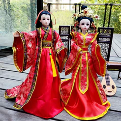 1 Peça 30cm Boneca Com Roupas Antigas Adequadas Para 1/6 Acessórios De Estilo Chinês Vestido De Menina Brinquedos Crianç