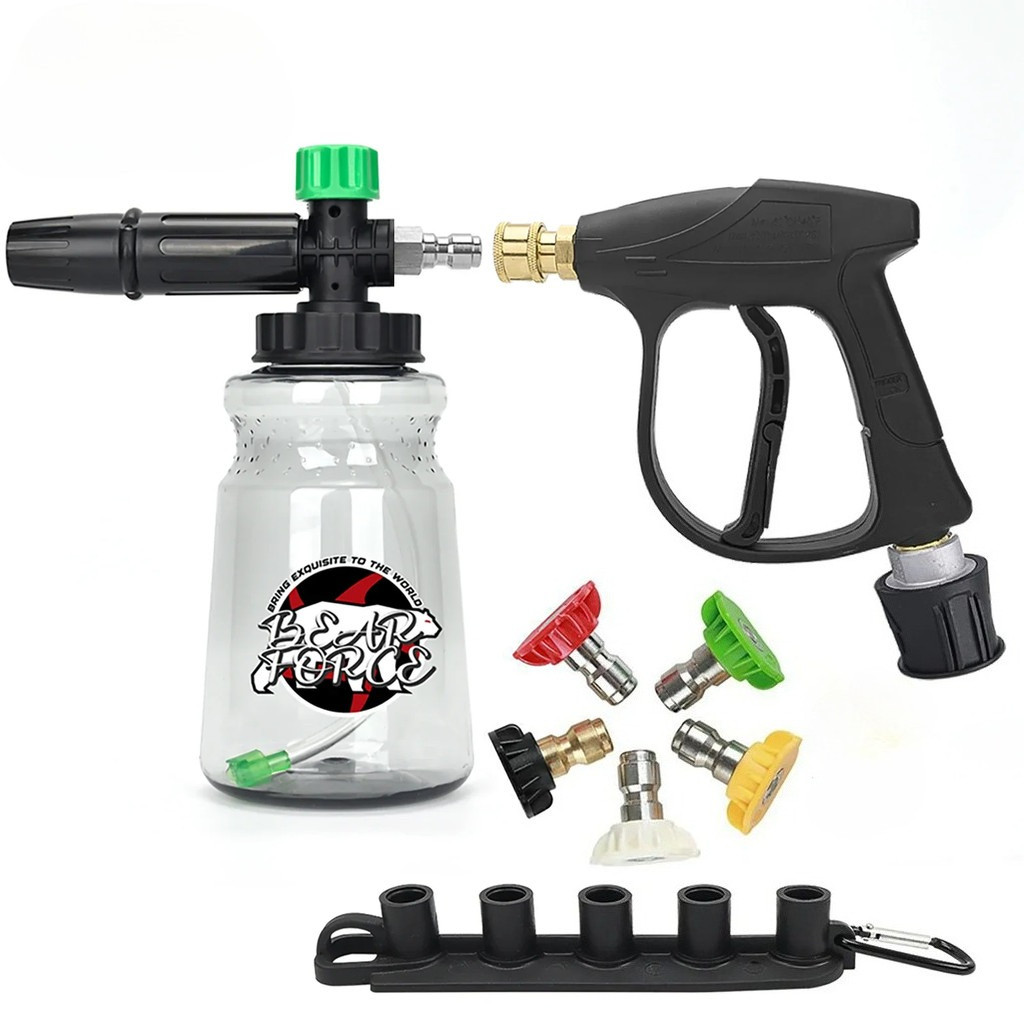 Kit De Pistola De Água Para Lavadora De Pressão Conector De Mangueira De Limpeza De Carro Bicos De Rápido