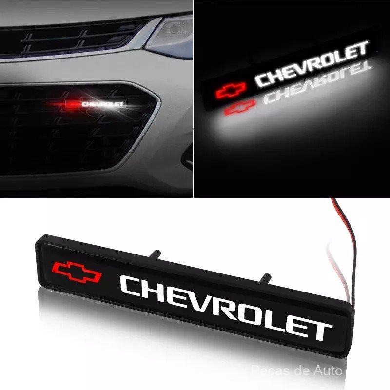 Emblema Frontal de Carro Modificado 3D com Luz LED para Chevrolet Aveo Captiva Optra Trax Cruze Malibu Orlan L9FW ZSJD
