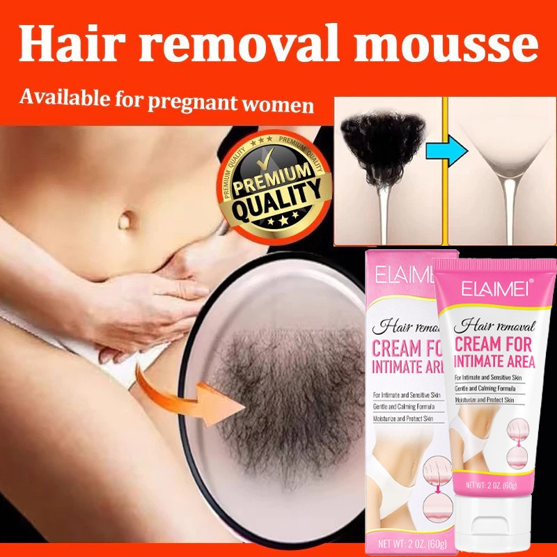 Em Estoque 60g E Creme De Remoção De Pelos Parte Privada Depilatório Anti Irritante Indolor 60g &-* -