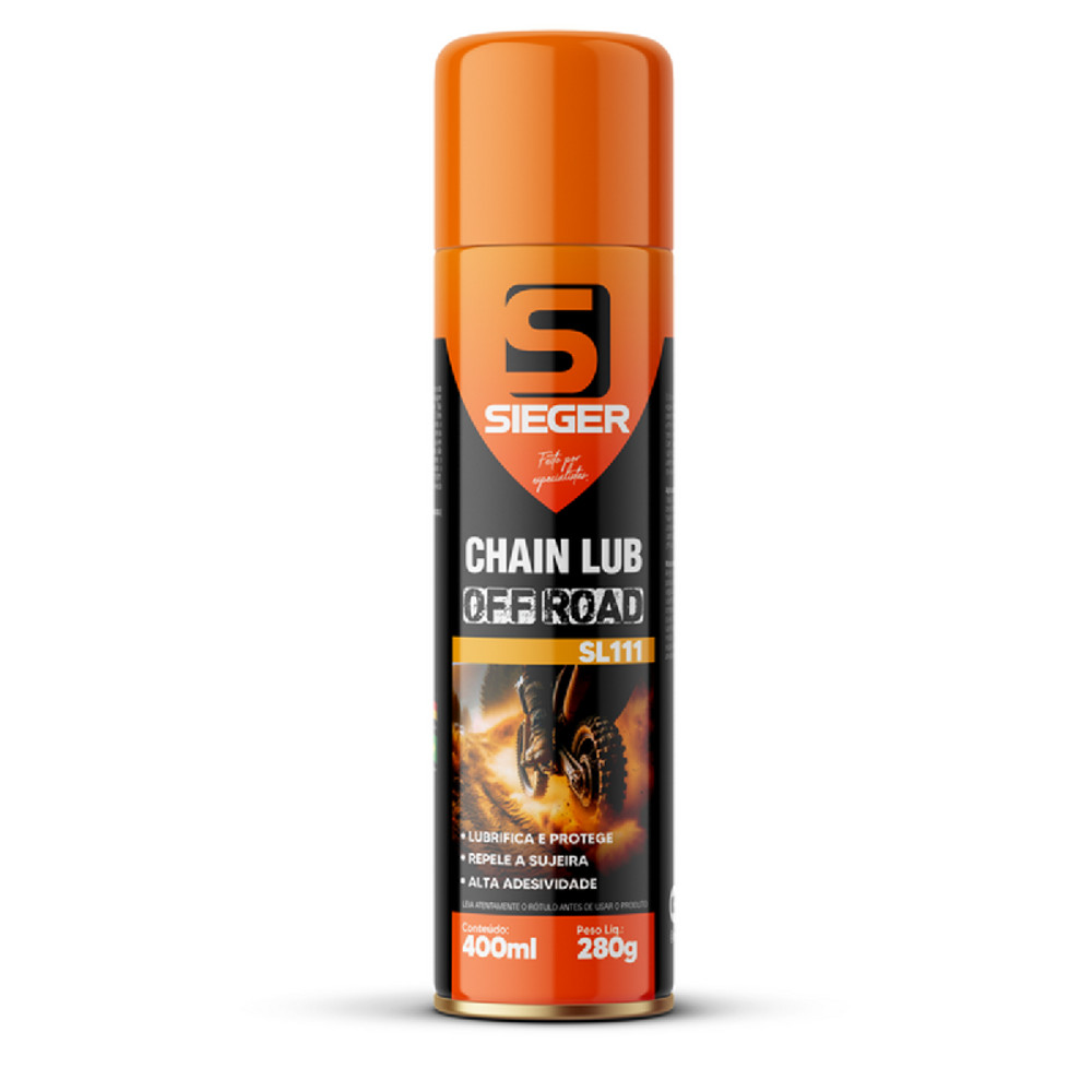 Lubrificante Spray para Corrente Moto Off Road Sieger Chain 400ml Trilha Terra em Oferta na Shopee