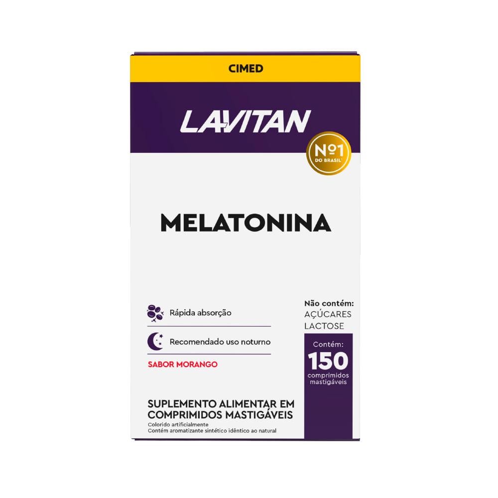 LAVITAN MELATONINA COM 150 COMPRIMIDOS MASTIGAVEIS MORANGO