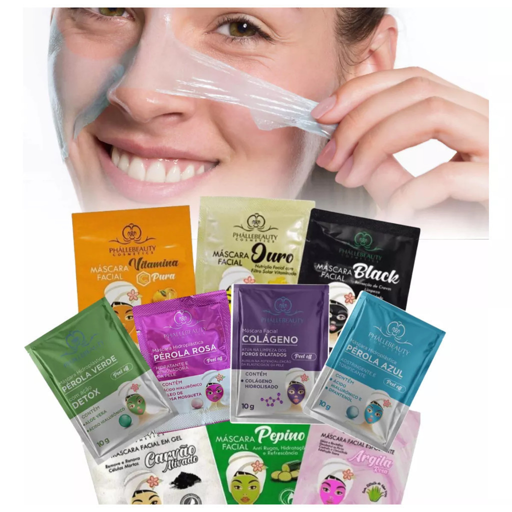 Kit C/5/10/15/20 Sortido De Phallebeauty  Máscara Facial Sachê aleatorio