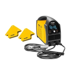 Kit Inversora de Solda 200A Bivolt RIV228 com 2 Esquadros Magnéticos Vonder