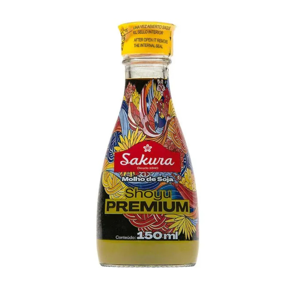 MOLHO DE SOJA SHOYU SAKURA PREMIUM MOLHEIRA 150ML VIDRO