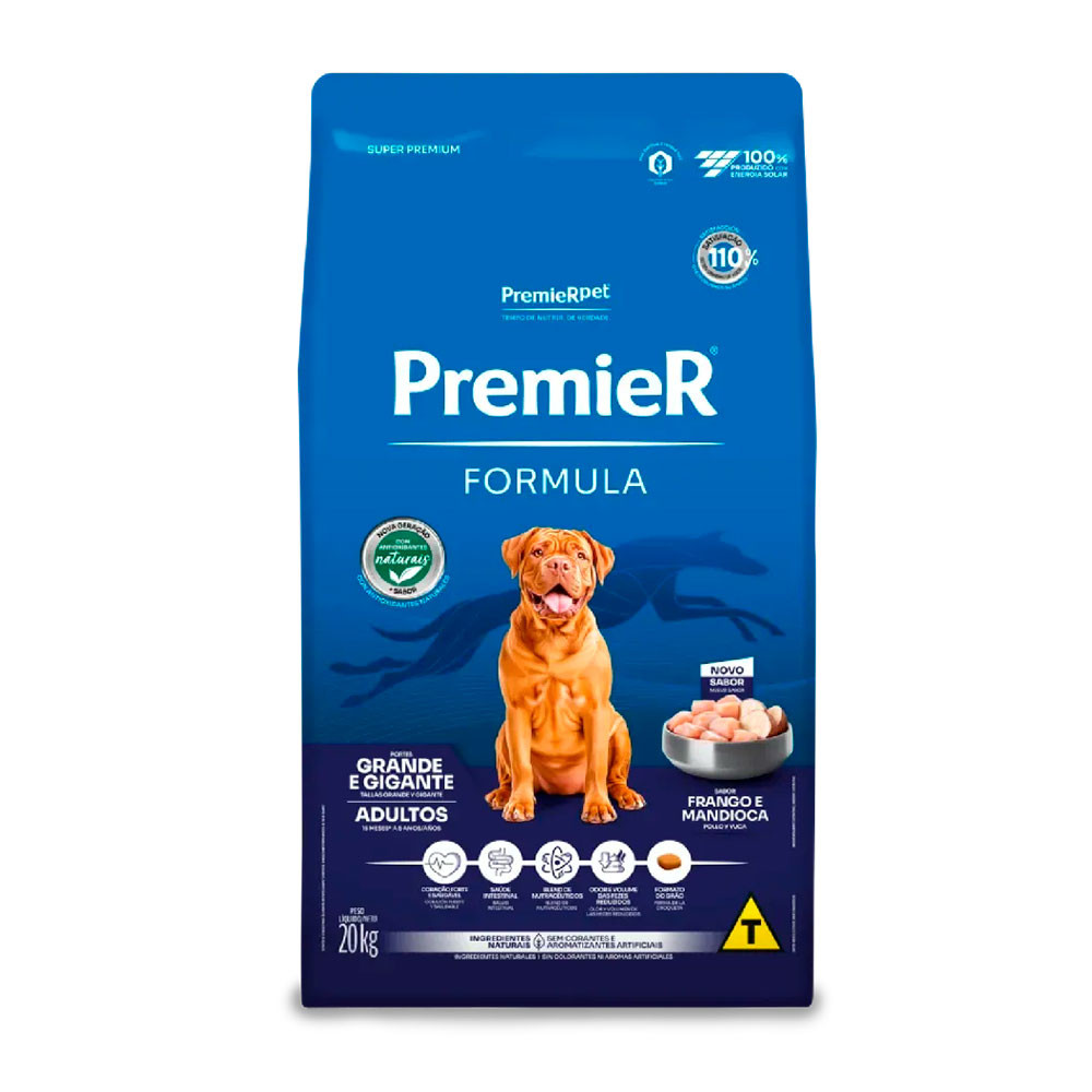 Ração Premier Fórmula Cães Adultos Raças Grandes e Gigantes Frango 20kg