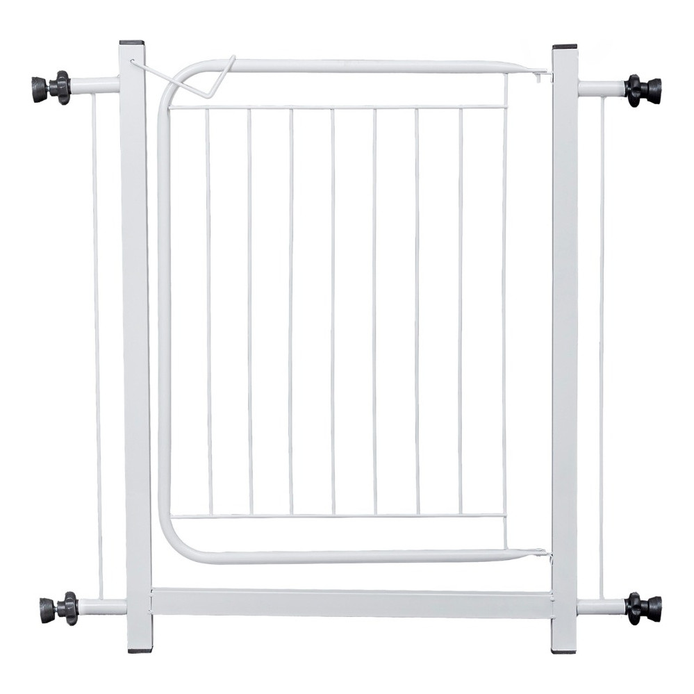 Portão Para Pet Grade De Proteção Cães E Gatos 80 A 90cm Cor Branco