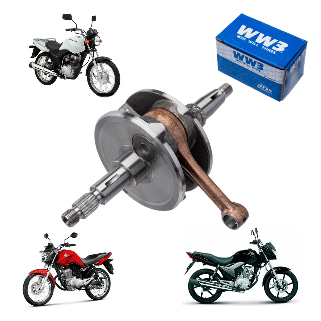 Virabrequim Titan Fan 150 2004/2015 C/ Biela Original em Oferta na Shopee