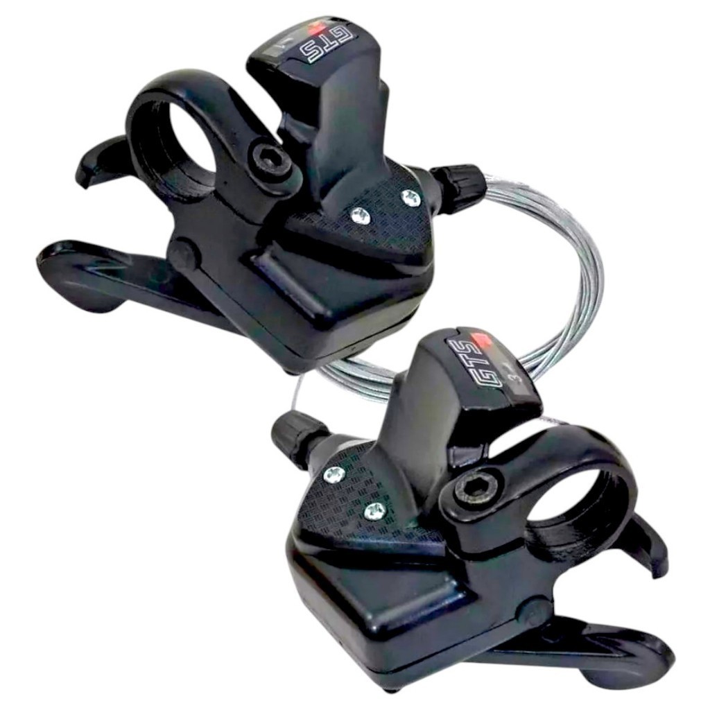 kit cambio traseiro gts 8v + dianteiro over cima + passador rapidfire bike bicicleta aro 26 e 29 — imagem 2 de 2