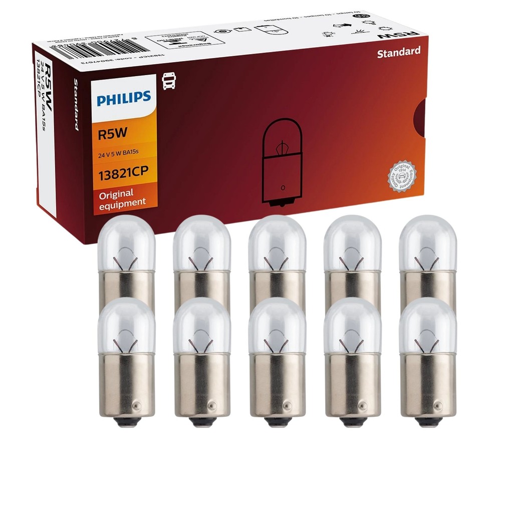 KIT 10 LÂMPADAS PHILIPS R5W CAMINHÃO 24V LUZ DE FREIO SETA PLACA LUZ INTERNA LUZ DE POSIÇÃO em Oferta na Shopee