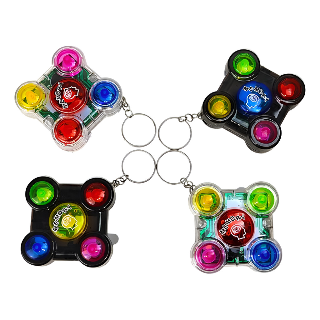 Chaveiro Jogo de Memória Educacional Eletrônico com Som e Luz para Crianças e Adultos Brinquedo