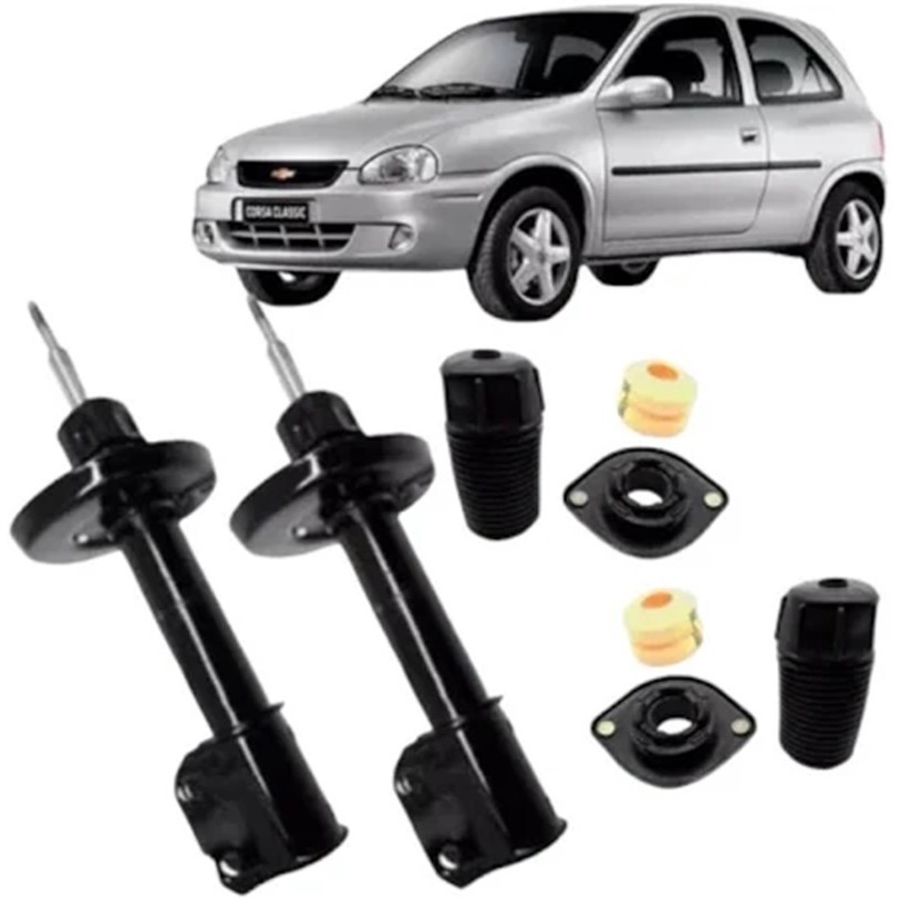Par Amortecedor Corsa Wind 1994 1995 + Kit Batente Dianteiro