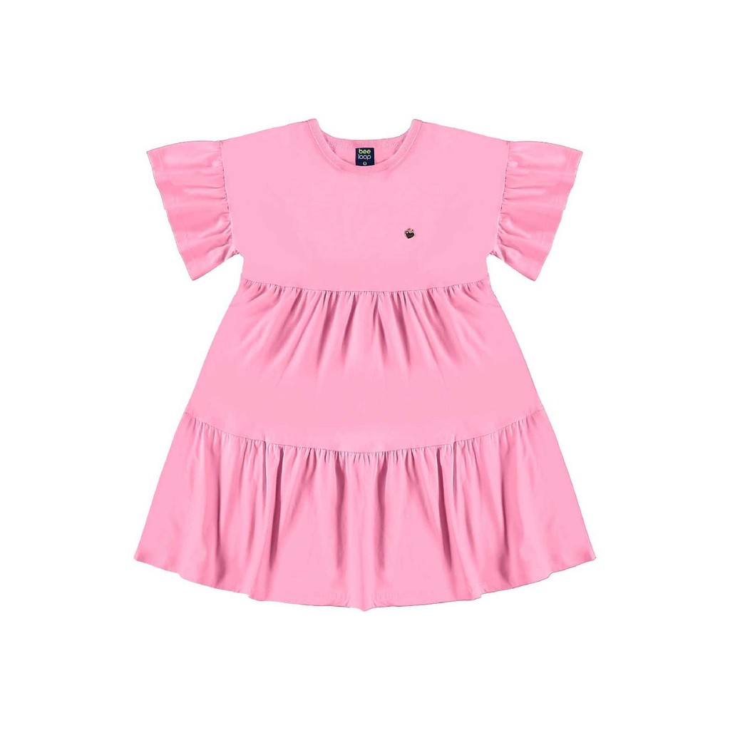 Vestido em Meia Malha Infantil Bee Loop