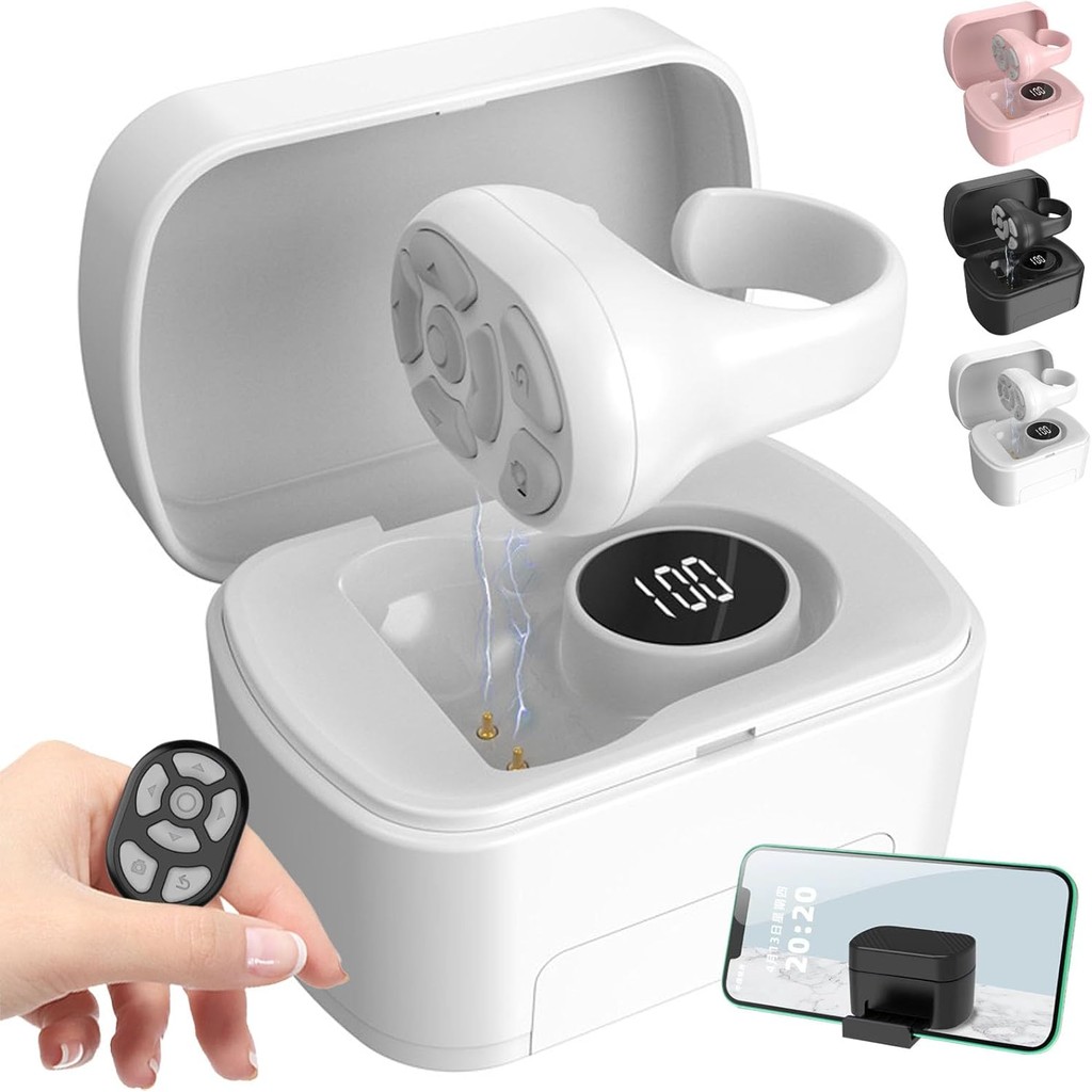 Controle remoto do obturador Bluetooth 5.3, adequado para celulares Android e iOS, página de selfie virada