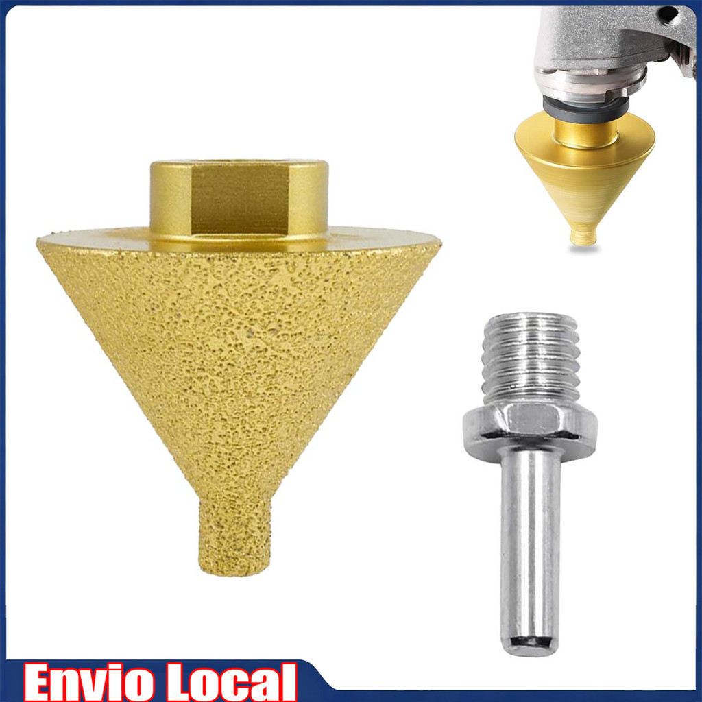 Broca de fresagem de furo de chanfradura de diamante para rebarbadora, furo escareado de 38 mm, rosca M14 + Link M14