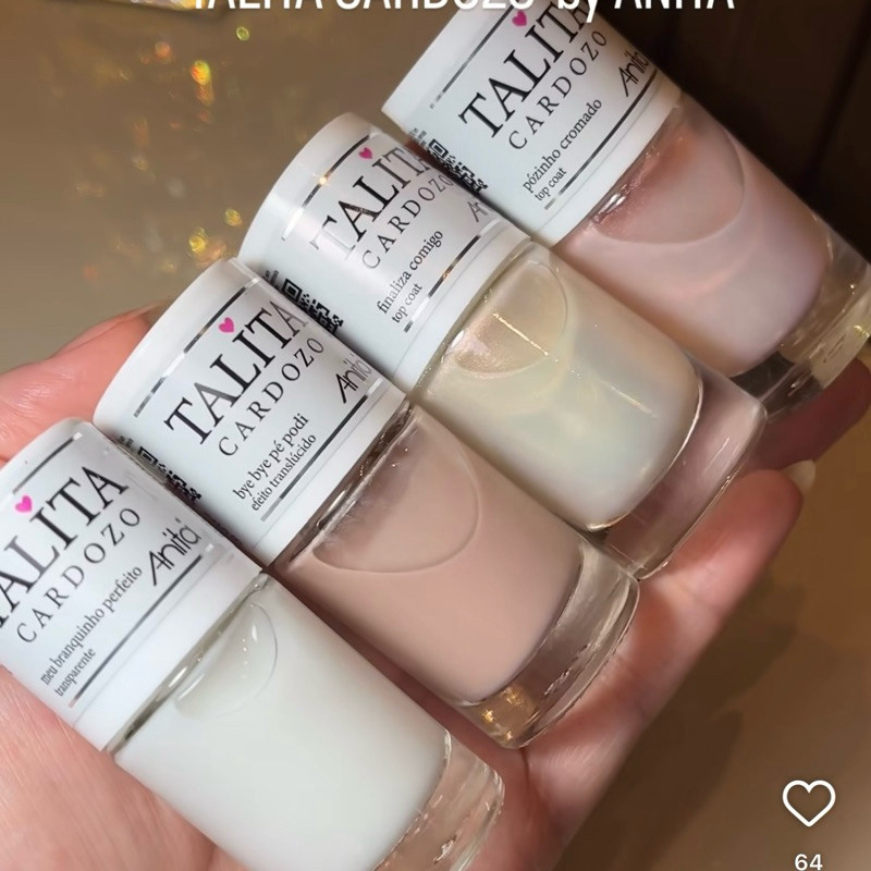 Kit 4 Esmalte Anita Talita Cardozo Meu Branquinho Perfeito,Bye Bye Pé Podi , Finaliza Comigo e Pozinho Cromado em Oferta na Shopee