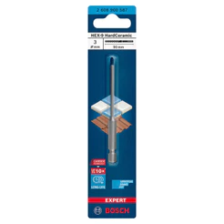 Broca para porcelanato 3mm EXPERT HEX-9 Hard Ceramic Bosch