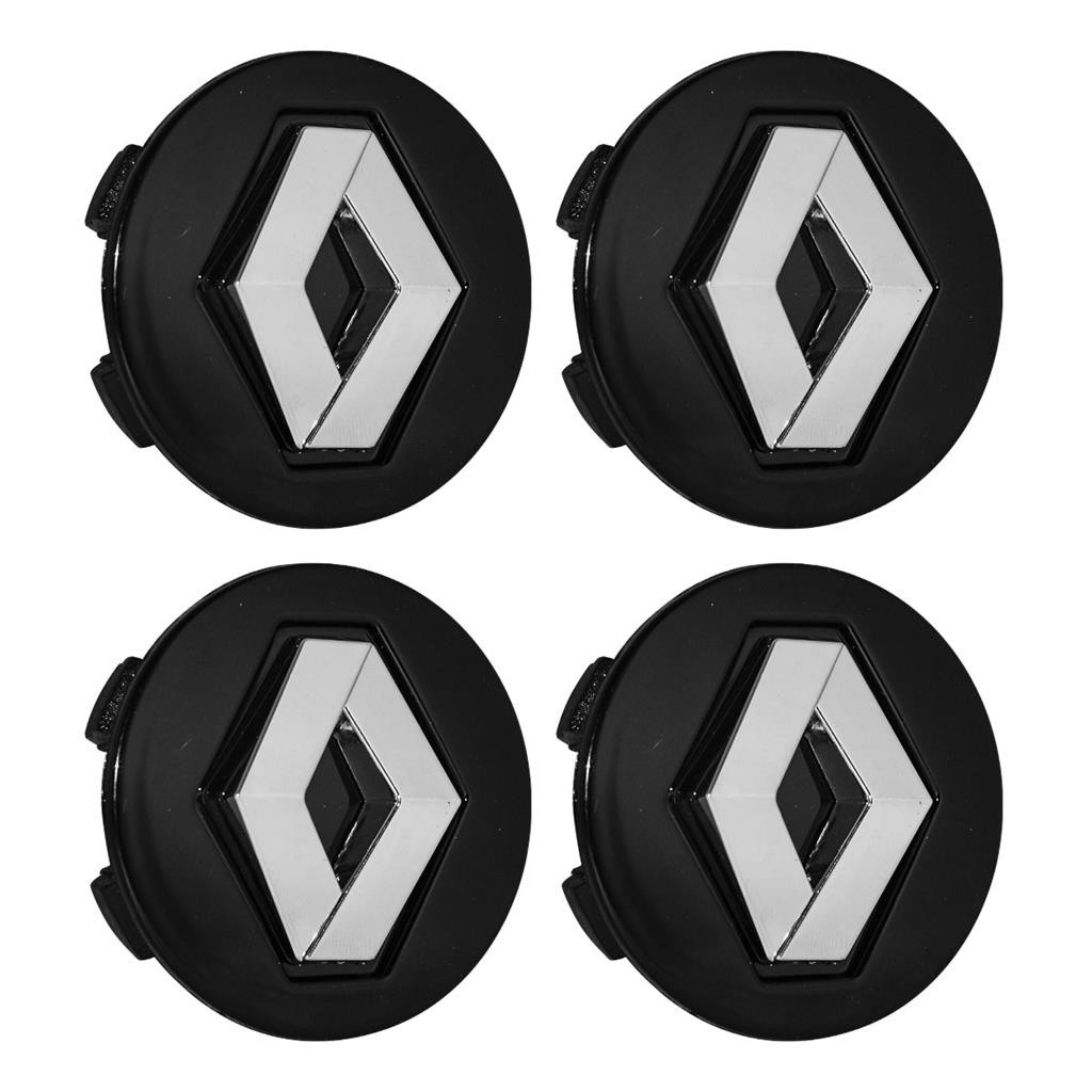 Kit Calotinha Meio Centro Roda Renault Sandero Stepway Preta