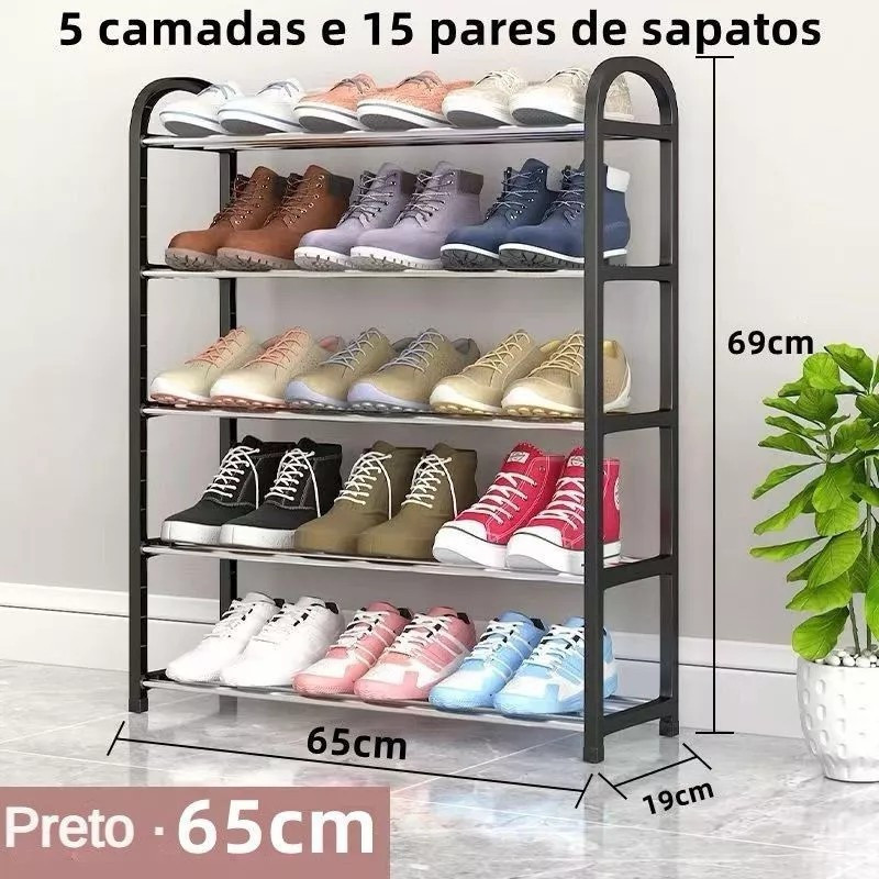 5 Andares 15 Pares Premium Sapateira De Porta Organizadora Para Sapatos Organizador Quarto Sapateira em Oferta na Shopee