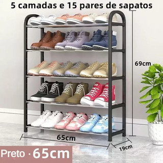 5 Andares 15 Pares Premium Sapateira De Porta Organizadora Para Sapatos Organizador Quart…