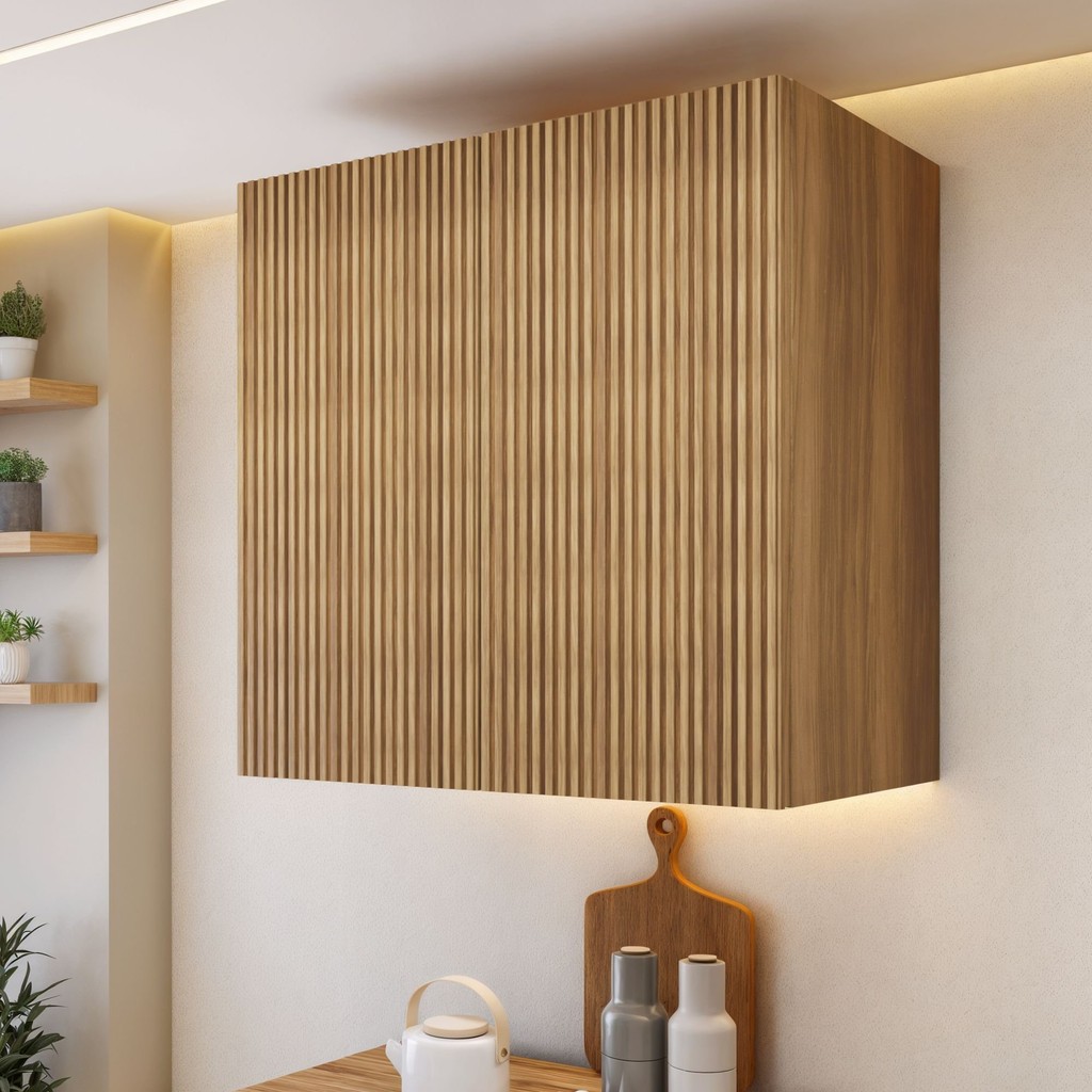 Armário Aéreo 2 Portas 80Cm Ripado  100% Mdf Rainha 80 em Oferta na Shopee