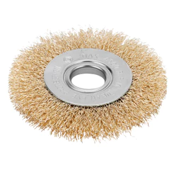 ESCOVA CIRCULAR, LATONADA, ONDULADA, FURO 22,2 MM, 100MM, 1PC // MTX