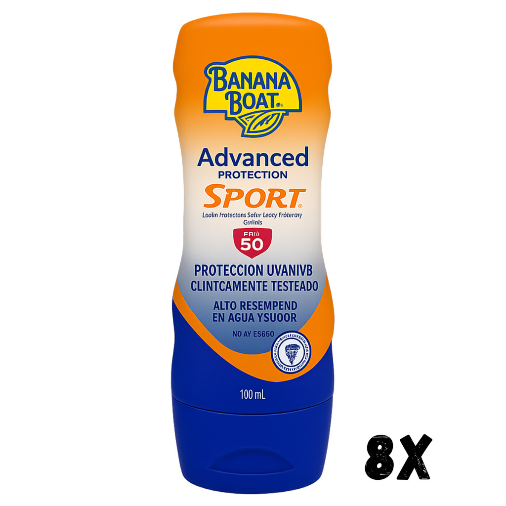 KIT COM 8 BANANA BOAT ADVANCED PROTECTION SPORT - FPS 50