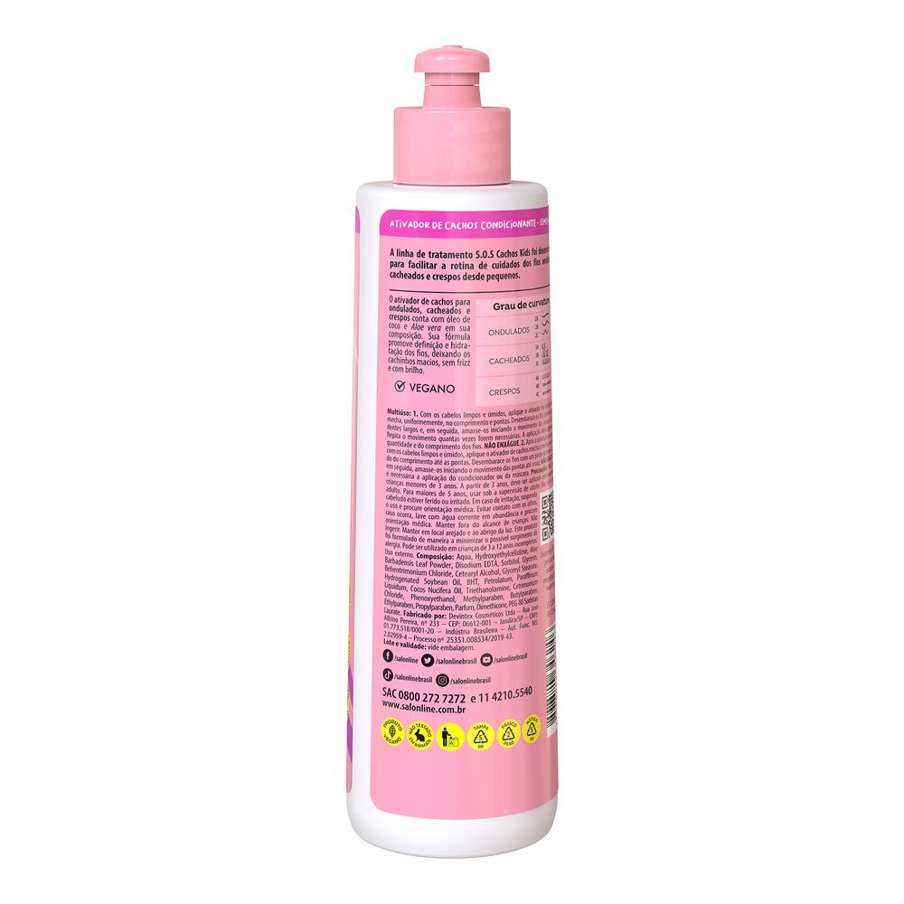 Ativador de Cachos Salon Line SOS Kids 300ml — imagem 2 de 2