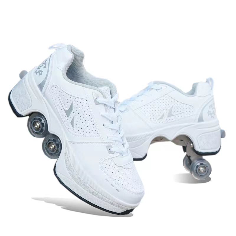 Sapatos Transformáveis Liangjiao, patins de dupla função e sapatos para caminhar, podem ser usados para caminhar e patin