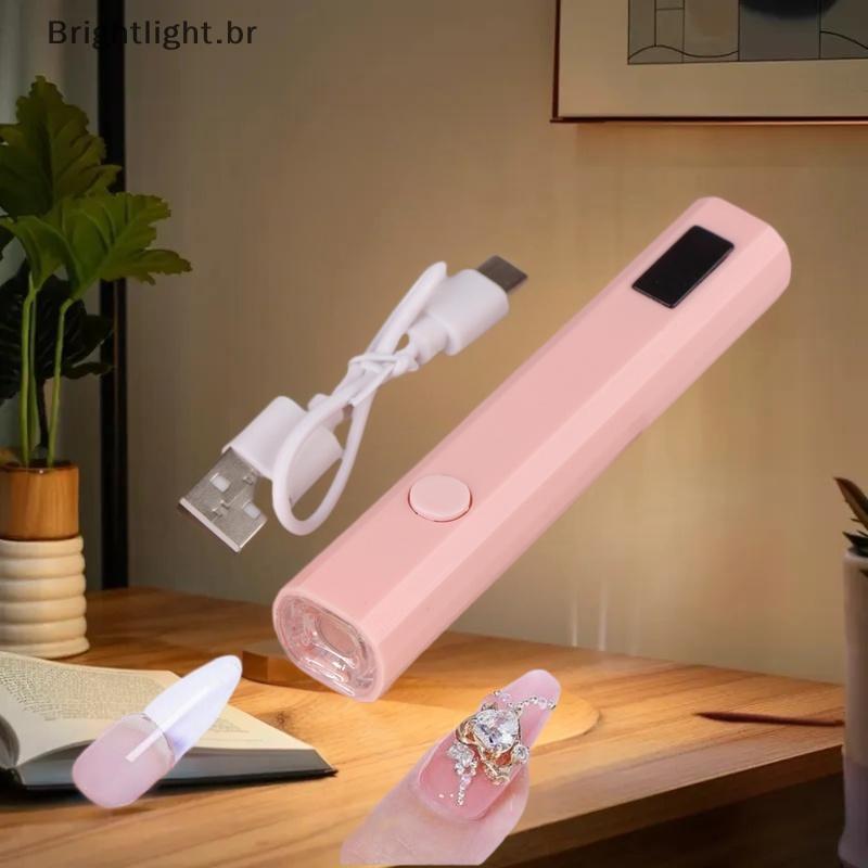[brightlight.br] 1 Conjunto De Máquina De Secar Unhas Carregável Uv Led Lâmpada De Display De Temporização Mini Portátil