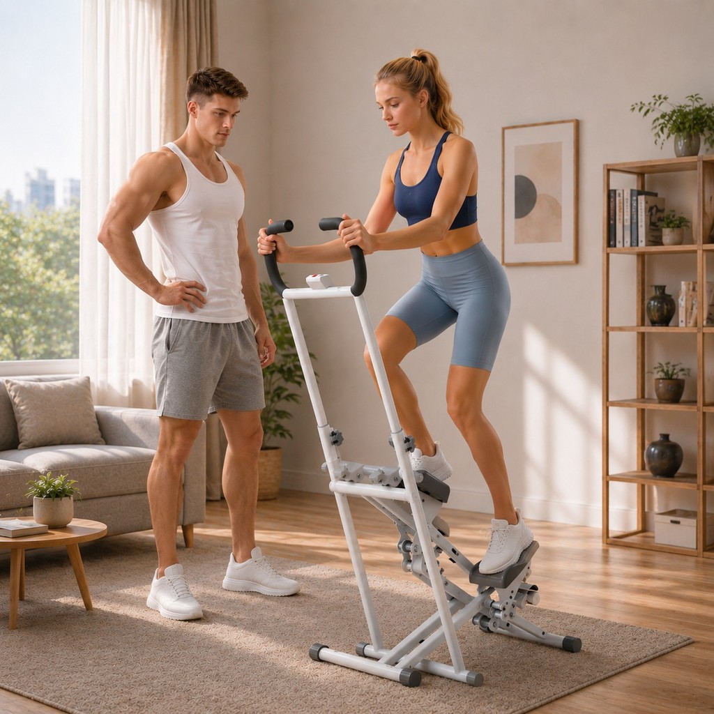 Máquina De Escada Simulador De Caminhada Escalador Vertical Dobrável Academia