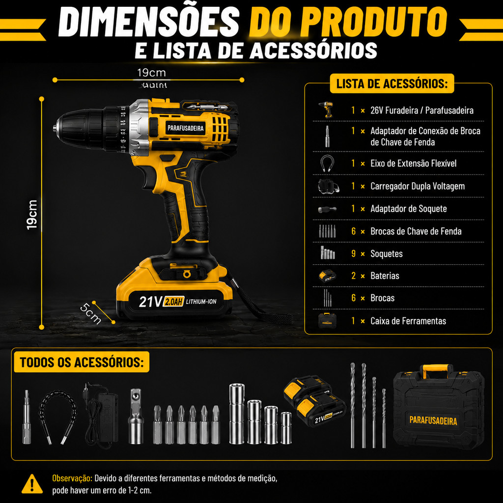 Furadeira e Parafusadeira 26V — foto 8