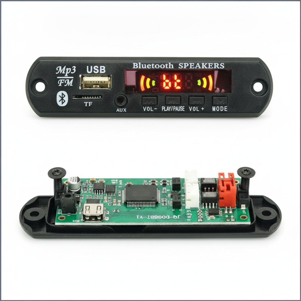 Placa Decodificadora WMA Com Módulo De Reprodutor De Áudio MP3 Bluetooth 12V Para Sistemas De Som Domésticos De Motocicl