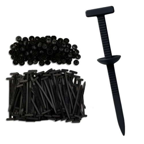 Kit 100 Abraçadeira T Gravata Fixadora Parabarro/Parachoque