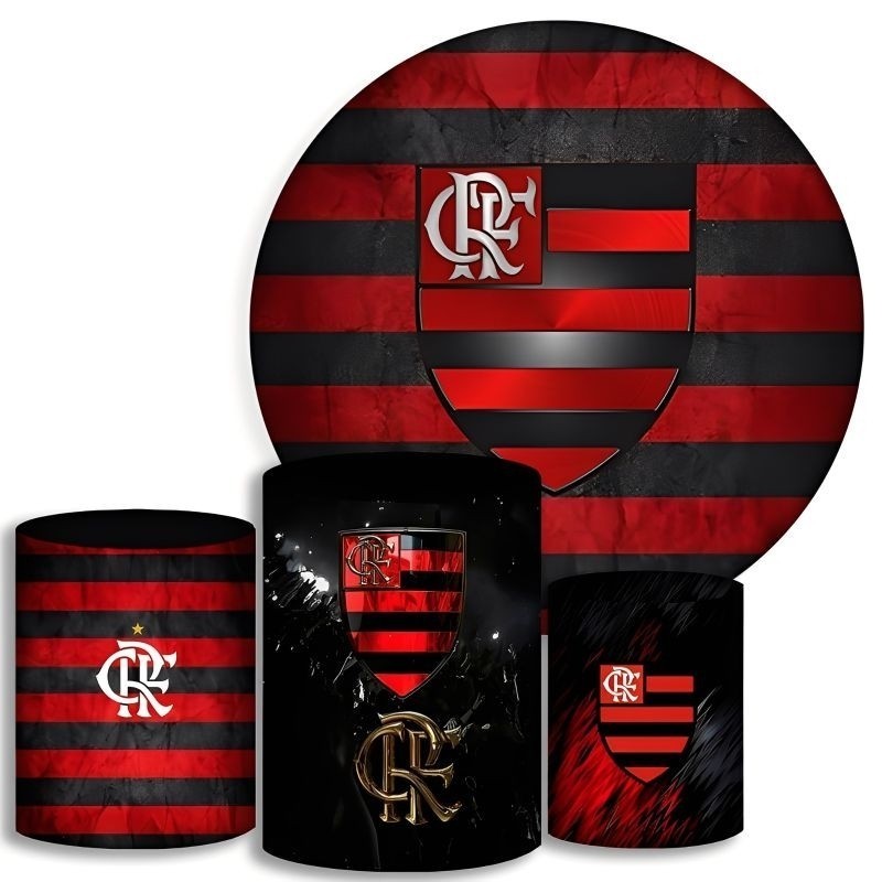 Capas Para Cilindros + Painel - Time de futebol brasileiro - Kit Decoração Festa WG