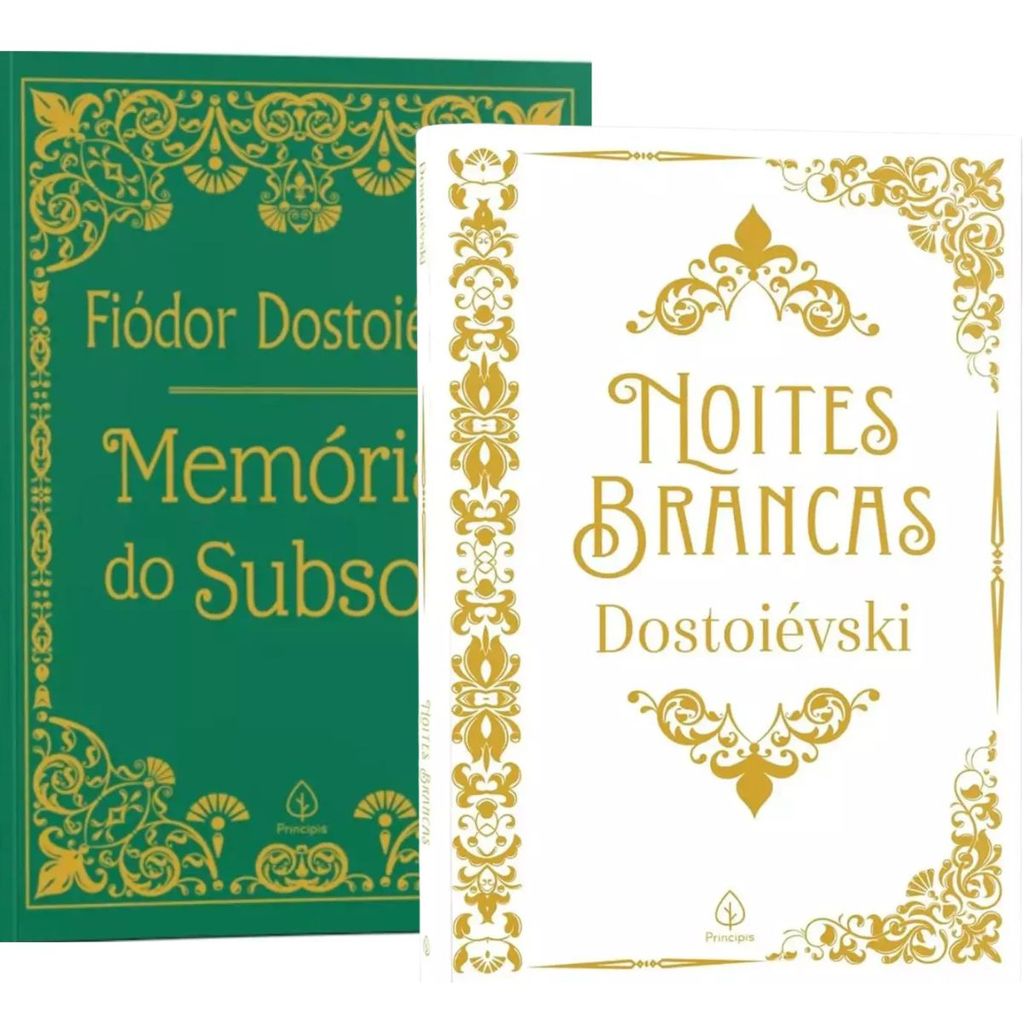 Kit 2 Livros | Noites Brancas + Memórias do subsolo | Capa Luxo Premium | Fiódor Dostoiévski
