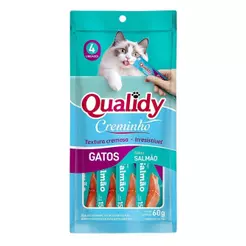 Ração Qualidy para Gatos em Creminho Salmão 60g - Embalagem com 12 Unidades
