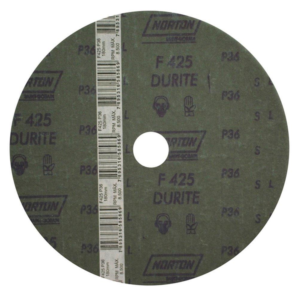 Disco Lixa Norton F425 G36 7P 180mm Embalagem com 10 Unidades