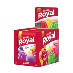 Gelatina em Pó Royal Uva 25g Display com 15 Unidades
