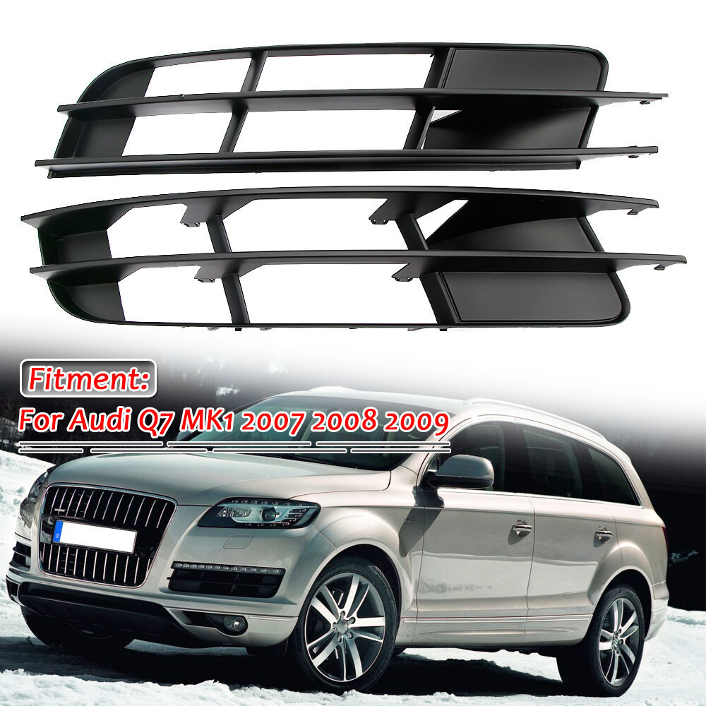 Para Audi Q7 2007 2008 2009 Frente Esquerda Direita Inferior Pára-Choques Grade Luz De Nevoeiro Capa