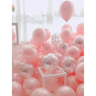 Rosa perolado engrossado balão festa de aniversário decoração cena Layout influenciador conjunto de quarto de casamento 