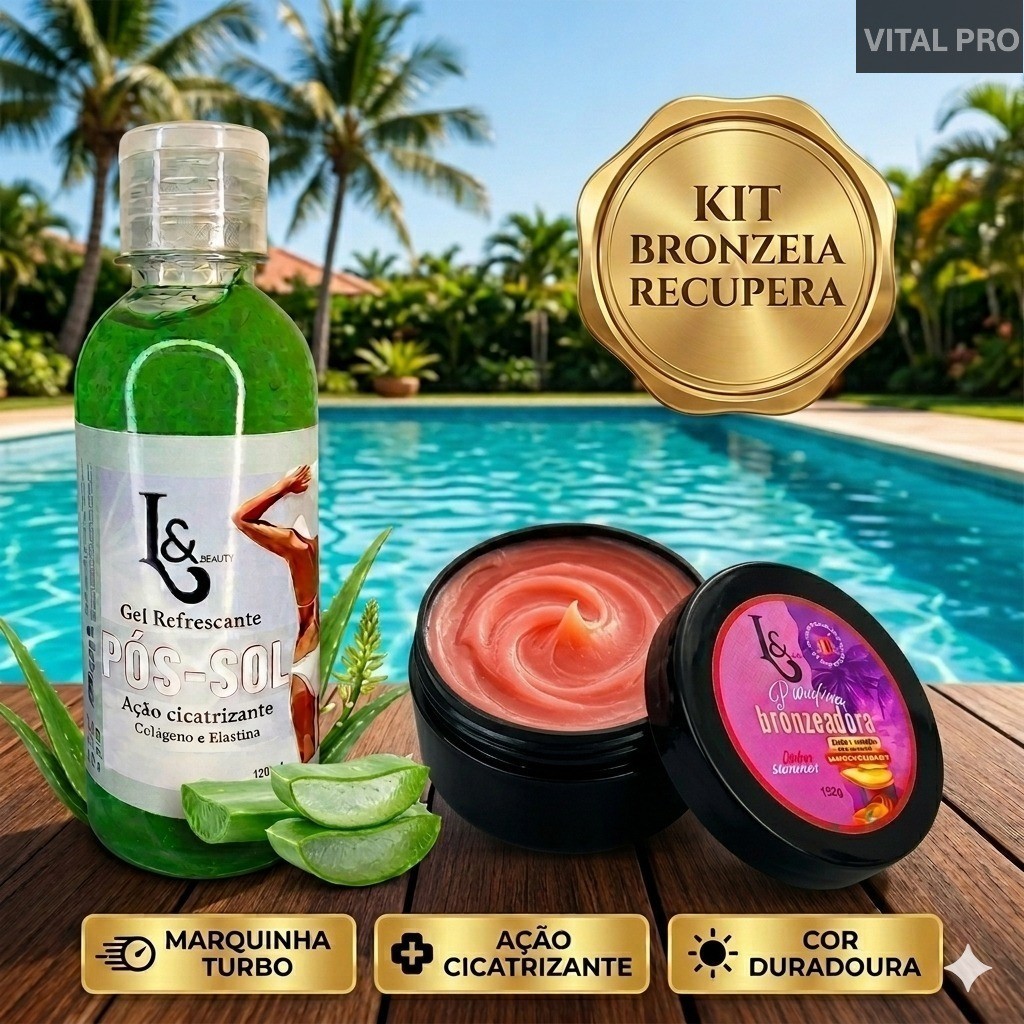 Kit Bronzeado Turbo L&Beauty - Parafina Bronzeadora + Gel Pós Sol Cicatrizante
