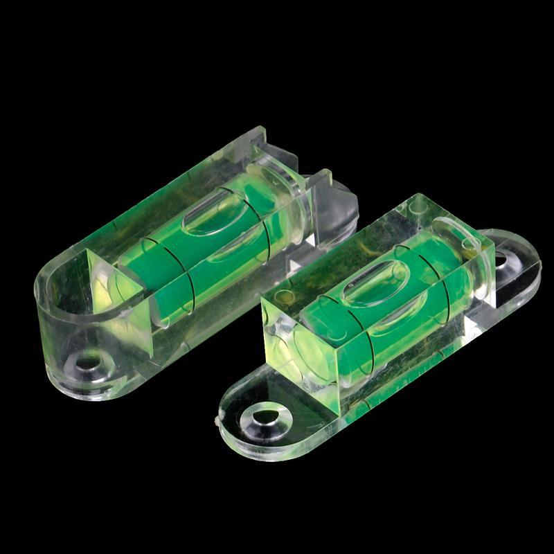 # Novo Bolha De Nível Quadrado Acrílico Mini De Com Furos Para Parafuso De Orelhas .