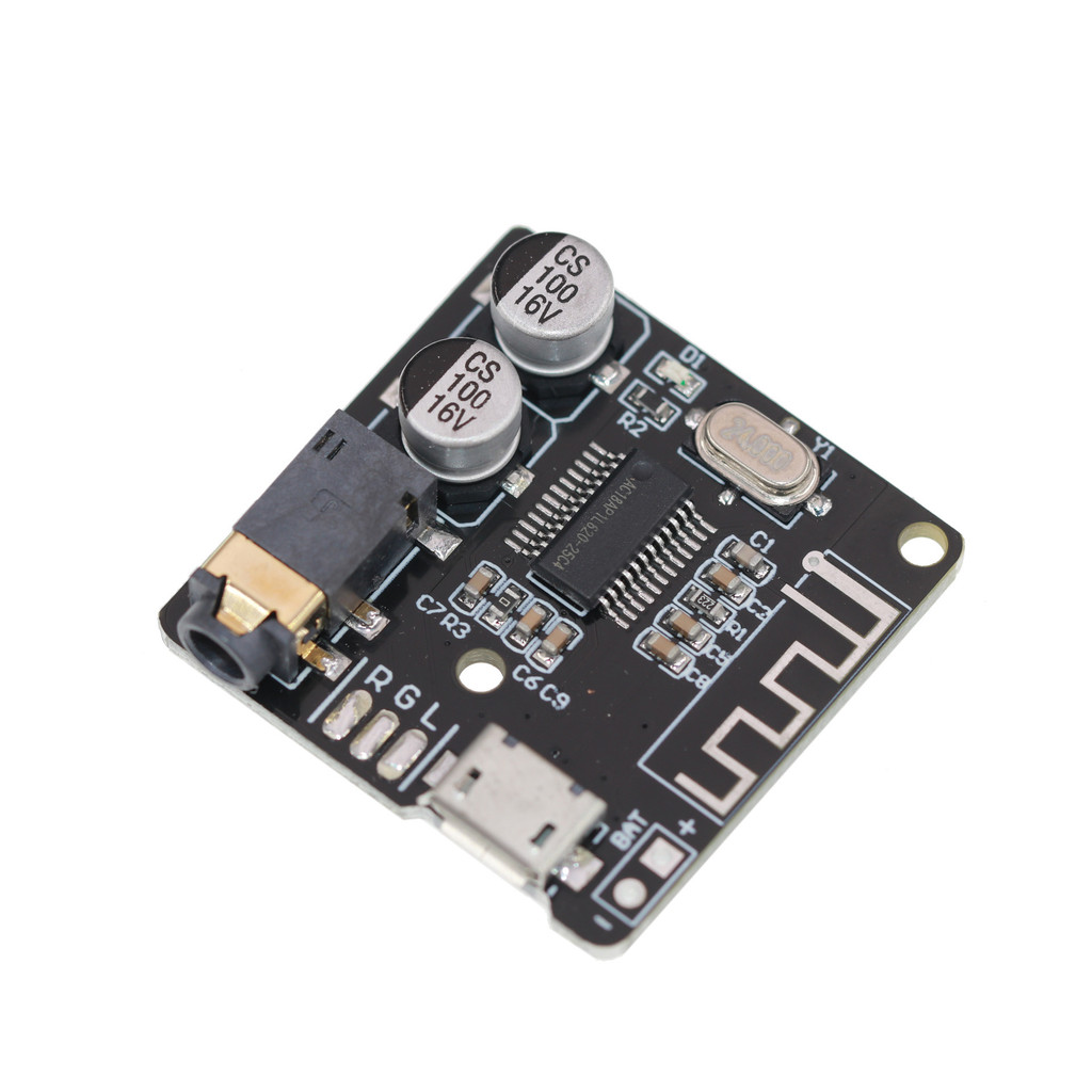 Módulo Receptor de Áudio Bluetooth 5.0 DIY, Placa Decodificadora Bluetooth MP3, Placa Amplificadora para Alto-falante de