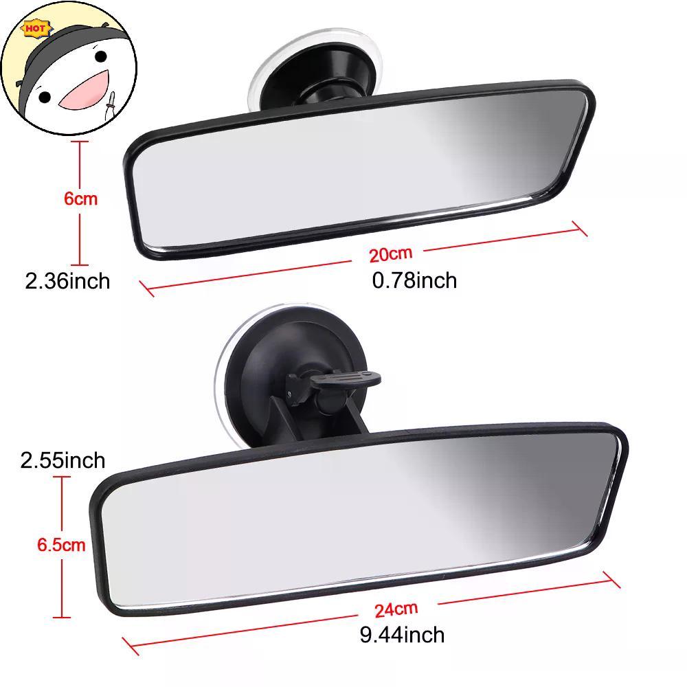Espelho Retrovisor Interior Maud 360 ° Gira Traseiro Do Carro Grande Angular Ajustável Ventosa Estilo Universal EN