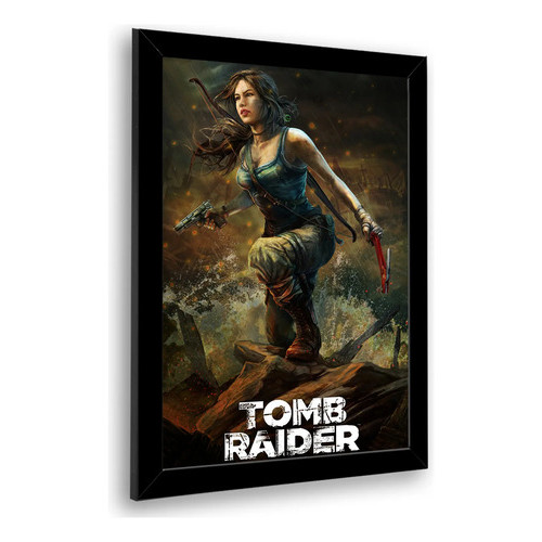 Quadro Decorativo Tomb Raider Game Emoldurado Decoração Parede